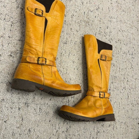 JAFA size 37 EUC near new ultra bright yellow!tan boots- beautiful brand MINT - Picture 4 of 12